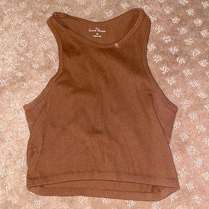 brown crop top